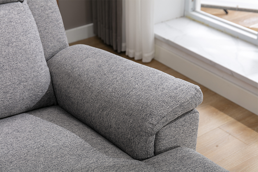 আরসি -7088 ঘন পলিয়েস্টার ফ্যাব্রিক ম্যানুয়াল চেইস আর্মরেস্ট এবং কুশন সহ বিভাগীয় সোফা পুনরায় সংযুক্তি